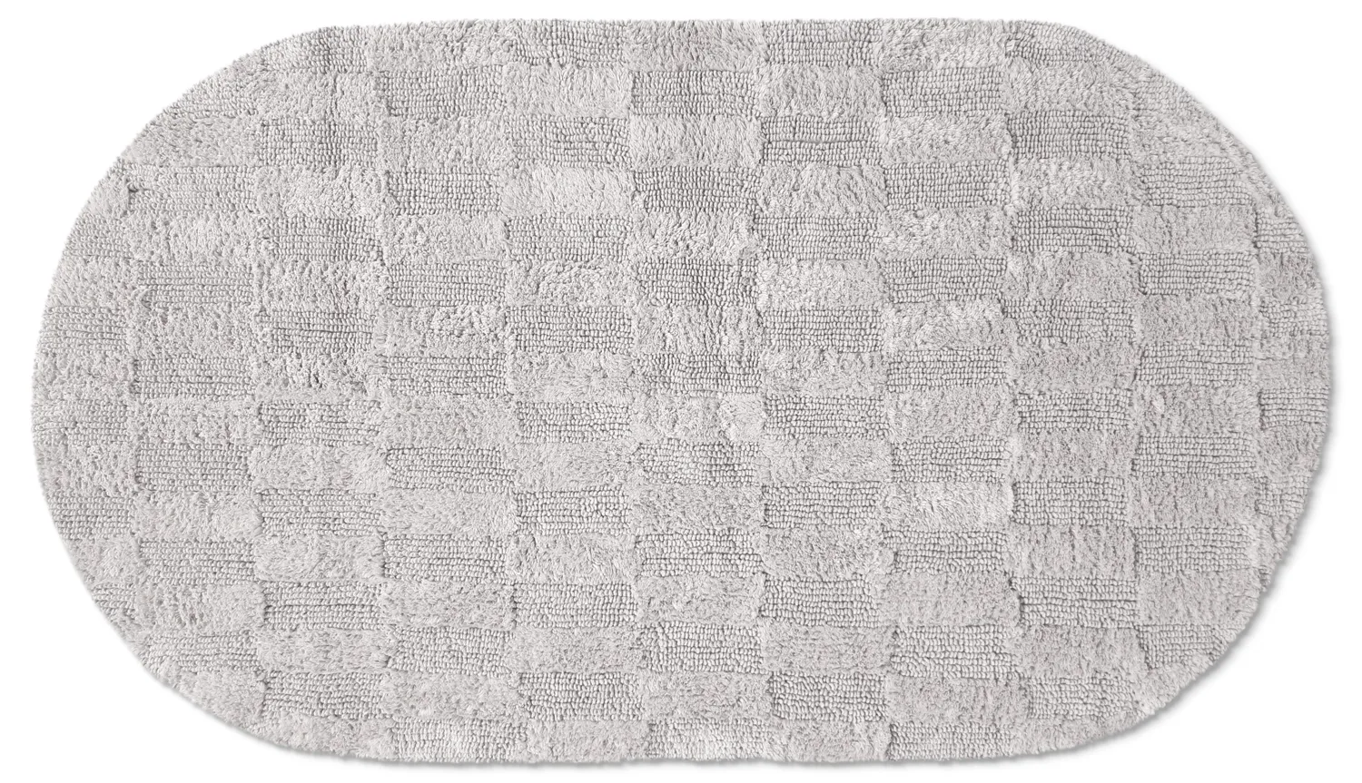 Oval bath mat - Bevin (Light gray)