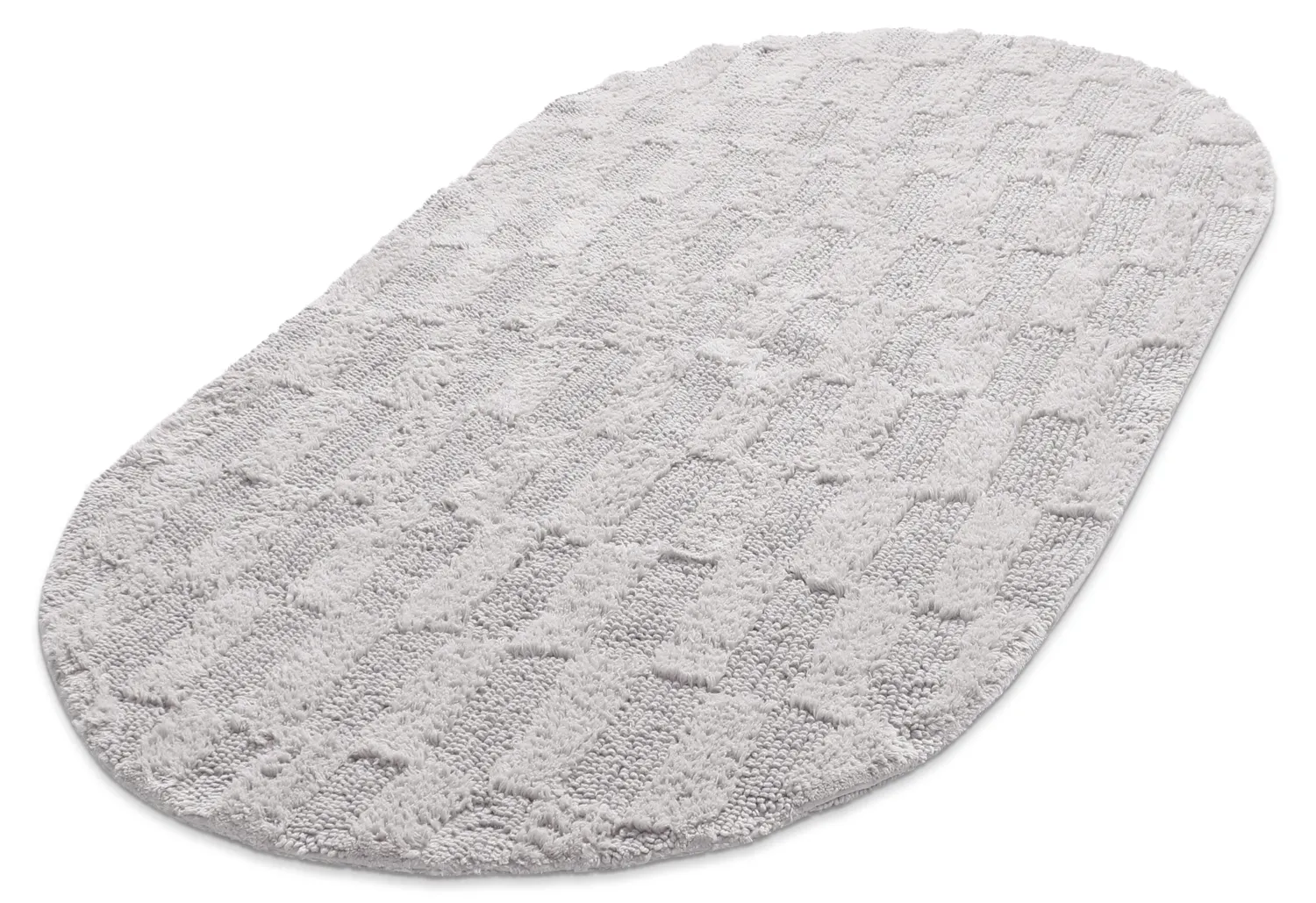 Oval bath mat - Bevin (Light gray)