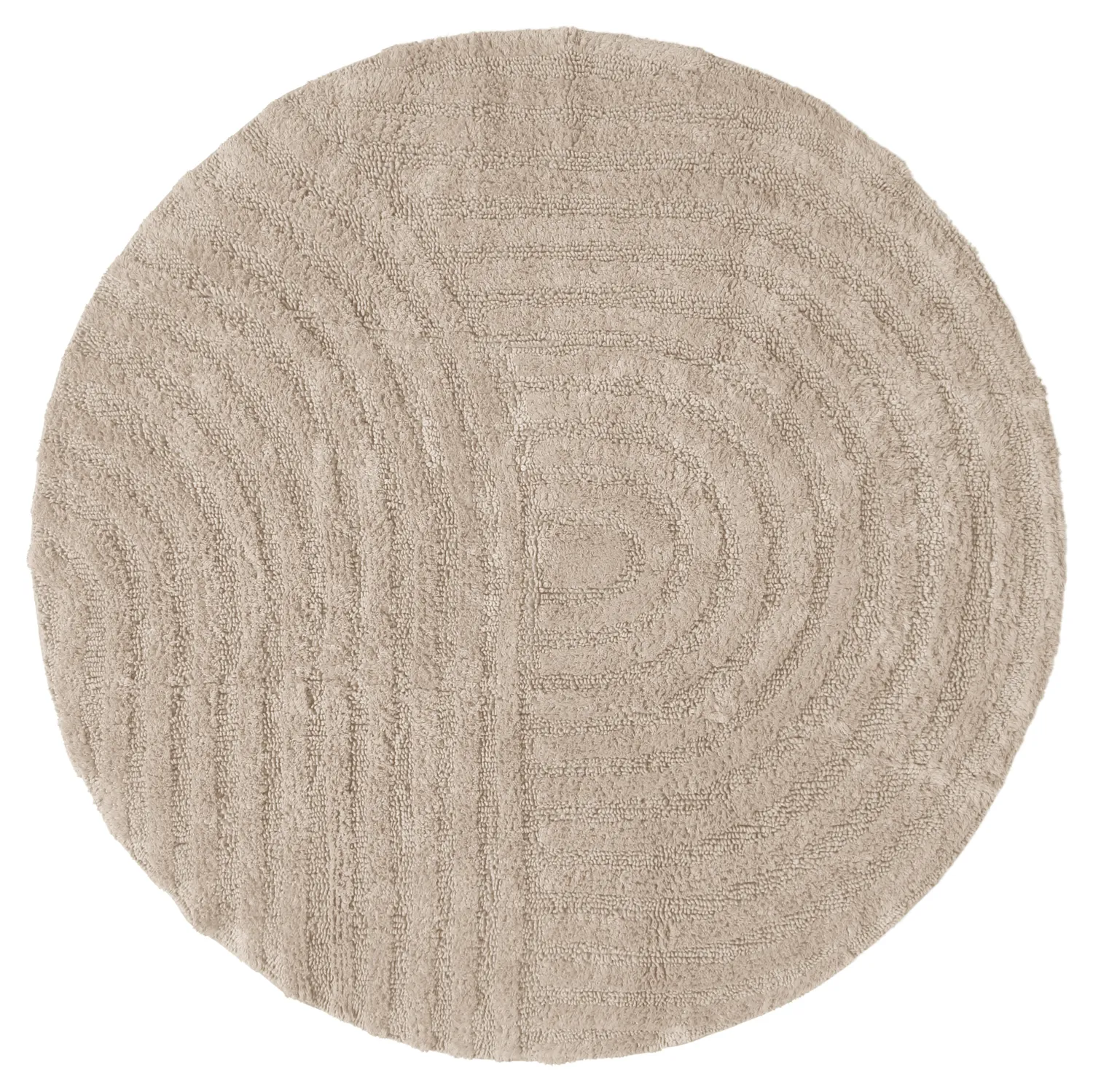 Round bath mat - Embla (Beige)