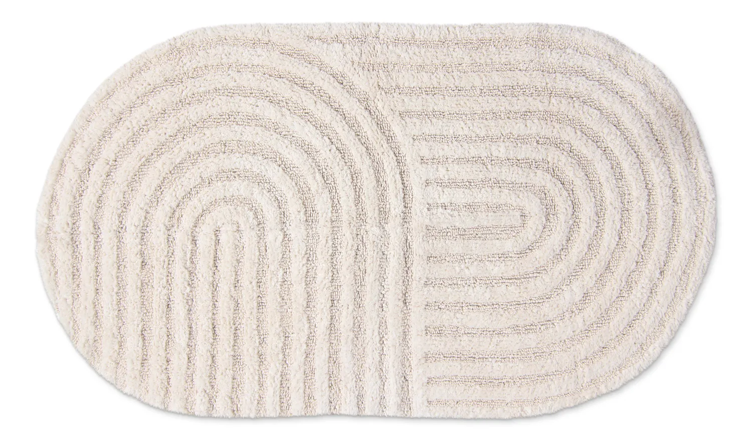 Oval bath mat - Embla (offwhite)