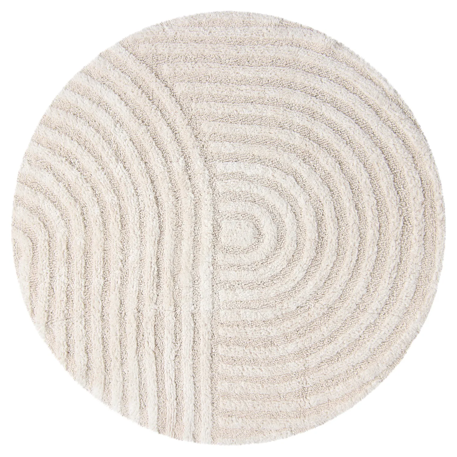 Round bath mat - Embla (Offwhite)
