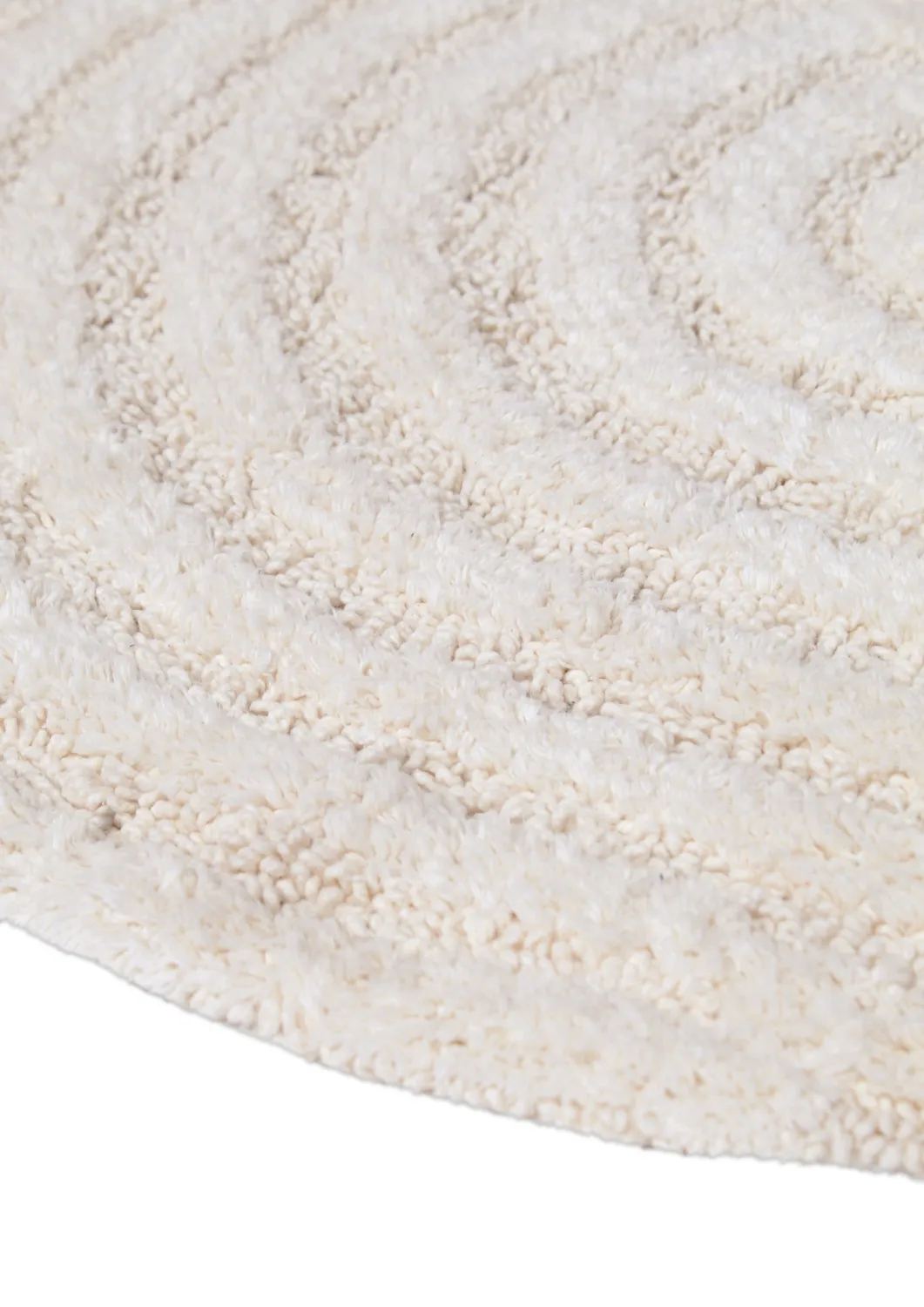Round bath mat - Embla (Offwhite)