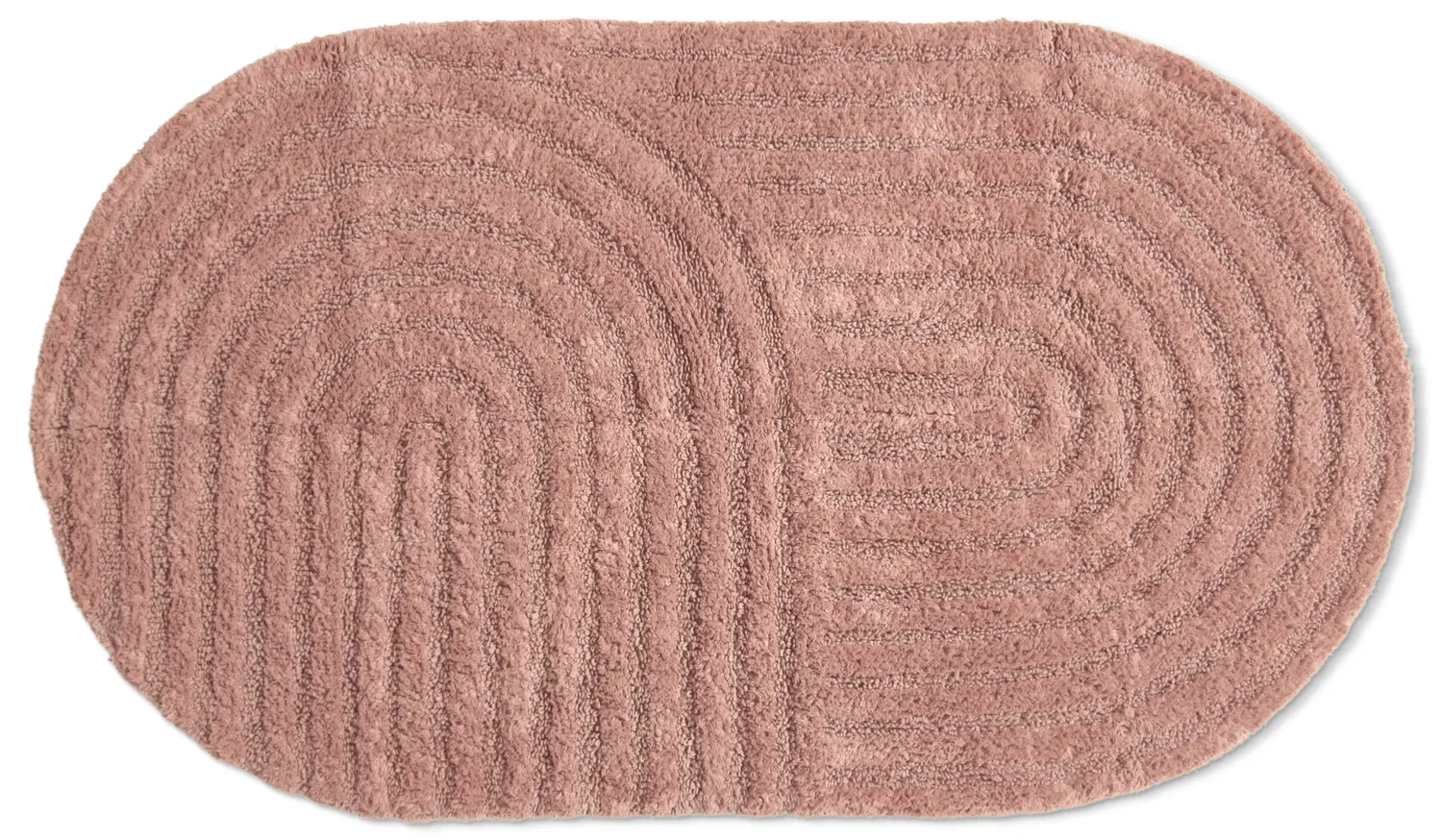 Oval bath mat - Embla (pink)