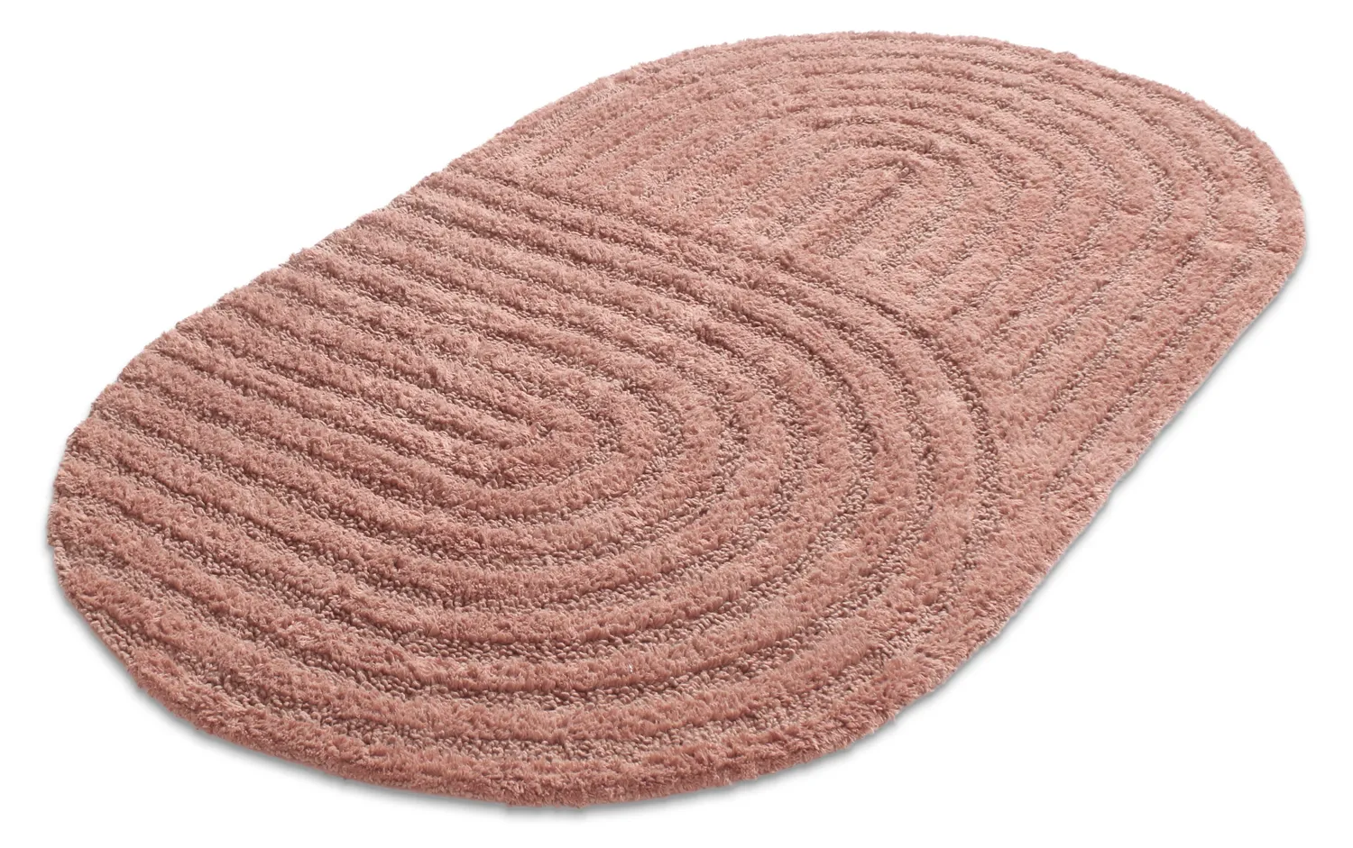 Oval bath mat - Embla (pink)
