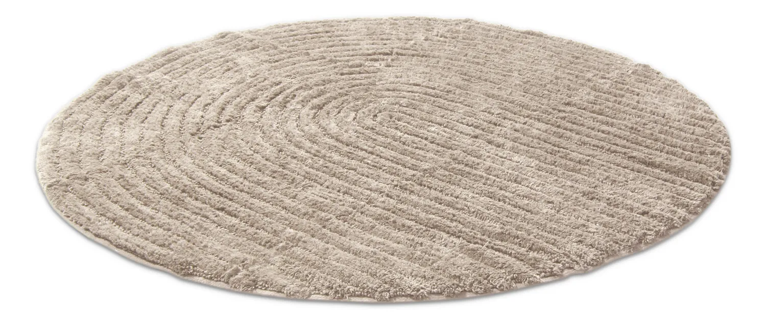 Round bath mat - Eveena (beige)