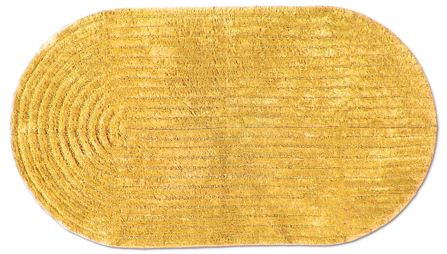 Oval bath mat - Eveena (yellow)