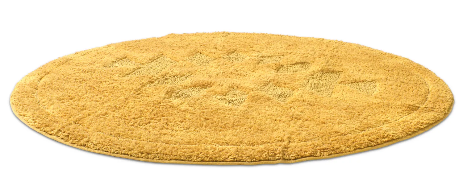 Round bath mat - Gertie (yellow)