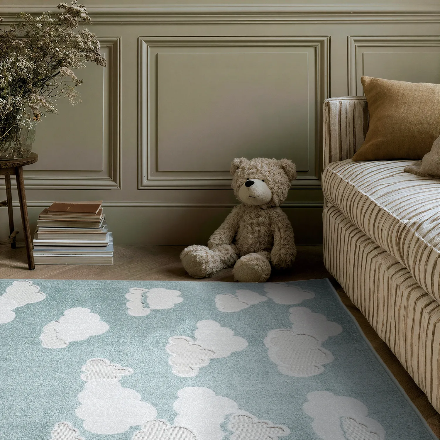 Children's Rug - Cloudy Sky (blue)