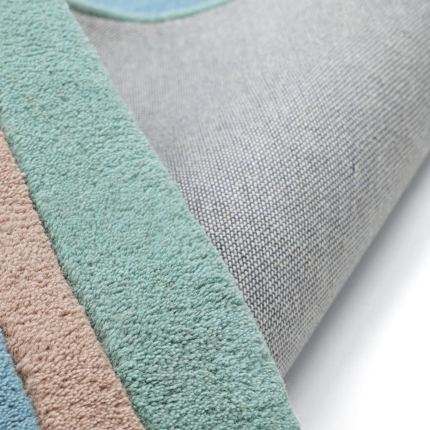 Children's Rug - Giraffe Hand Tufted Wool Premium (light blue/multi)