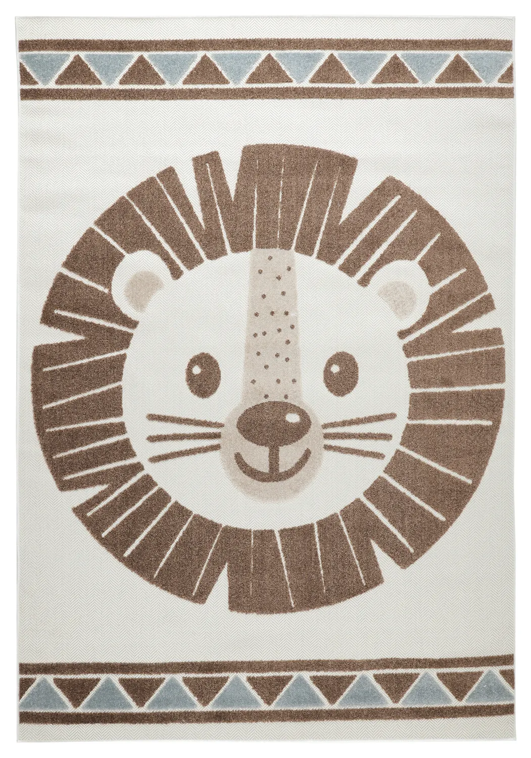 Children's Rug - Kind Lion (cream/blue)