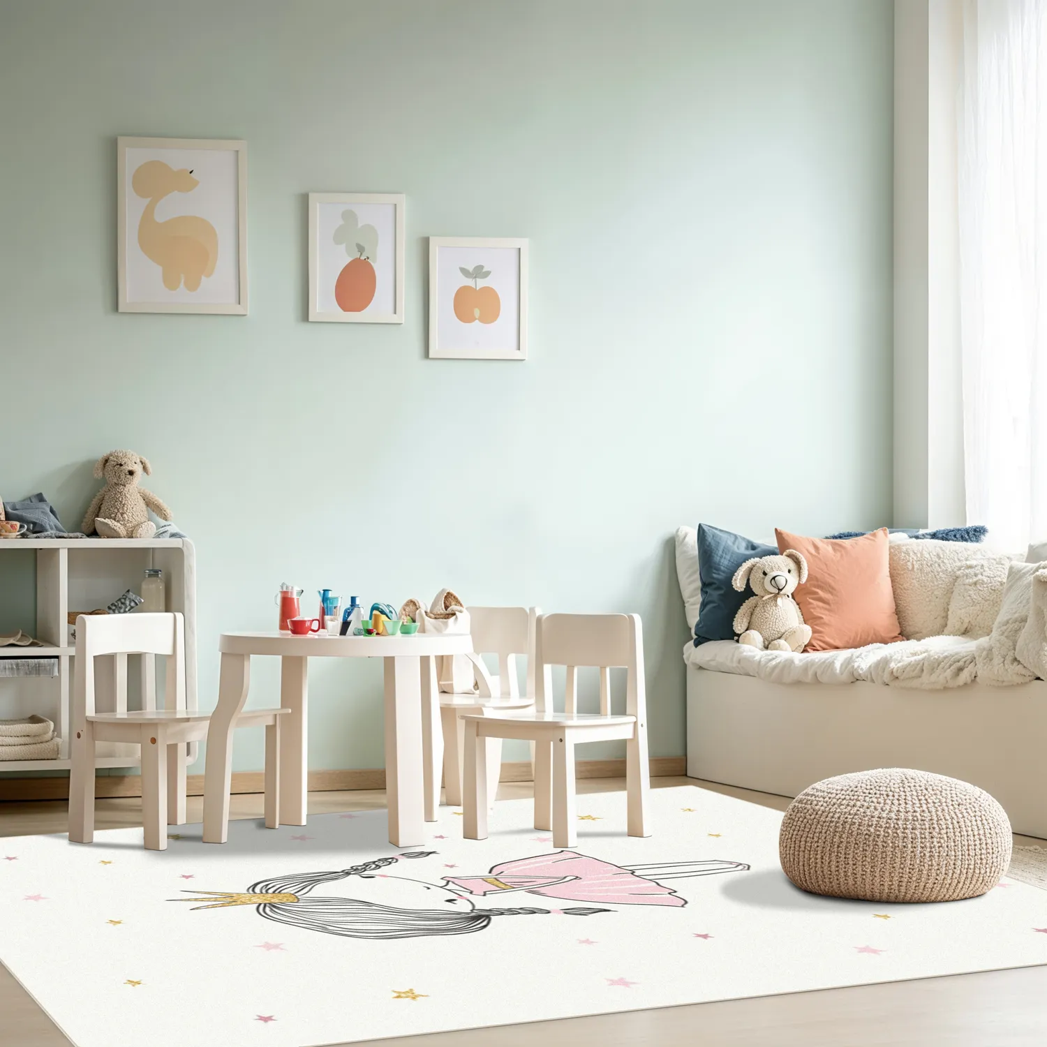 Childrens rugs - Princess (pink)