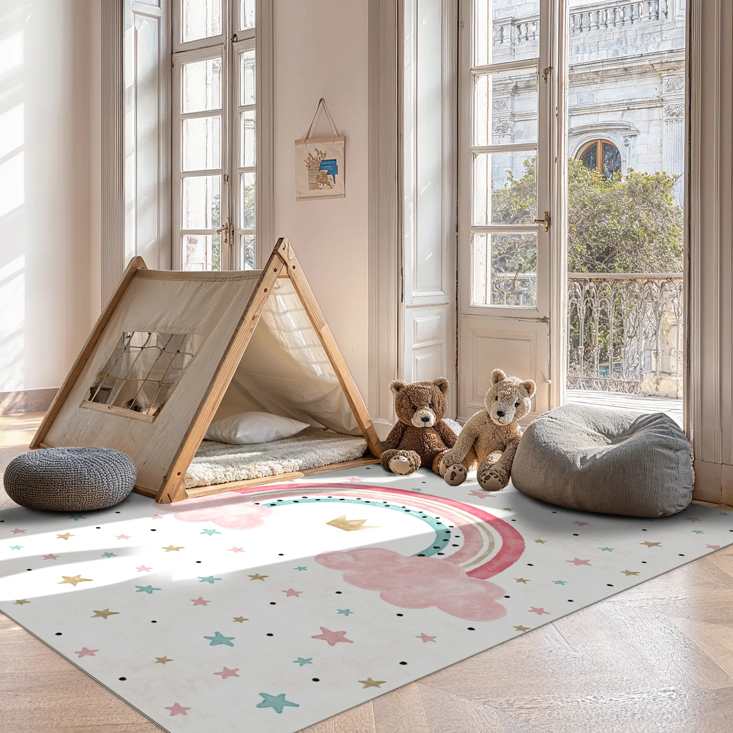 Childrens rugs - Rainbow (multi)