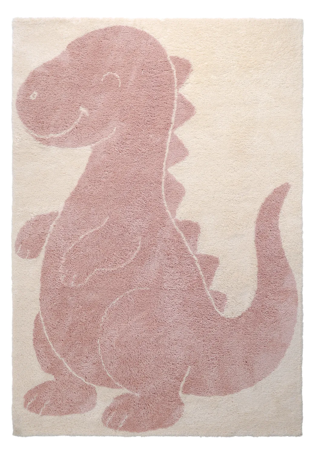 Children's Rug - Soft Dino (cream/pink)