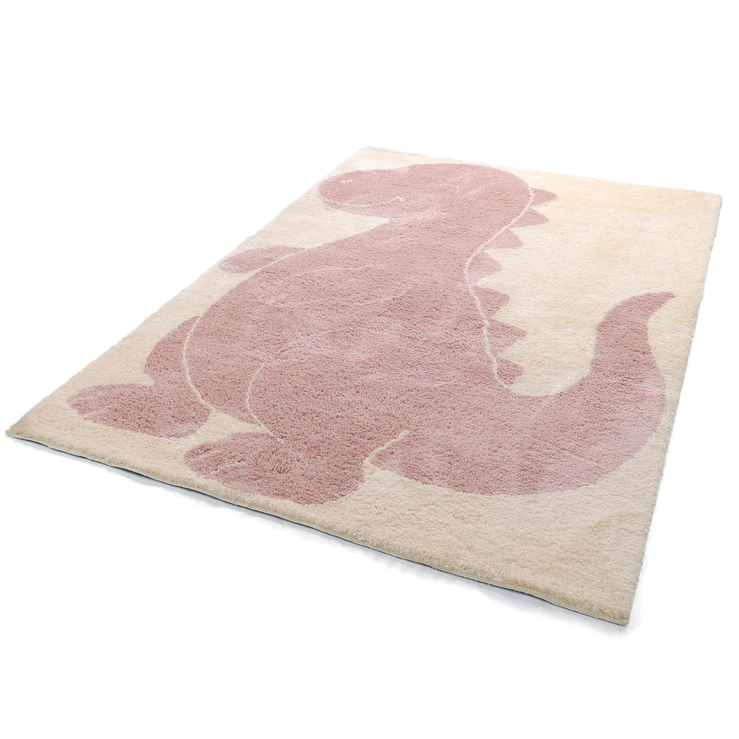 Children's Rug - Soft Dino (cream/pink)