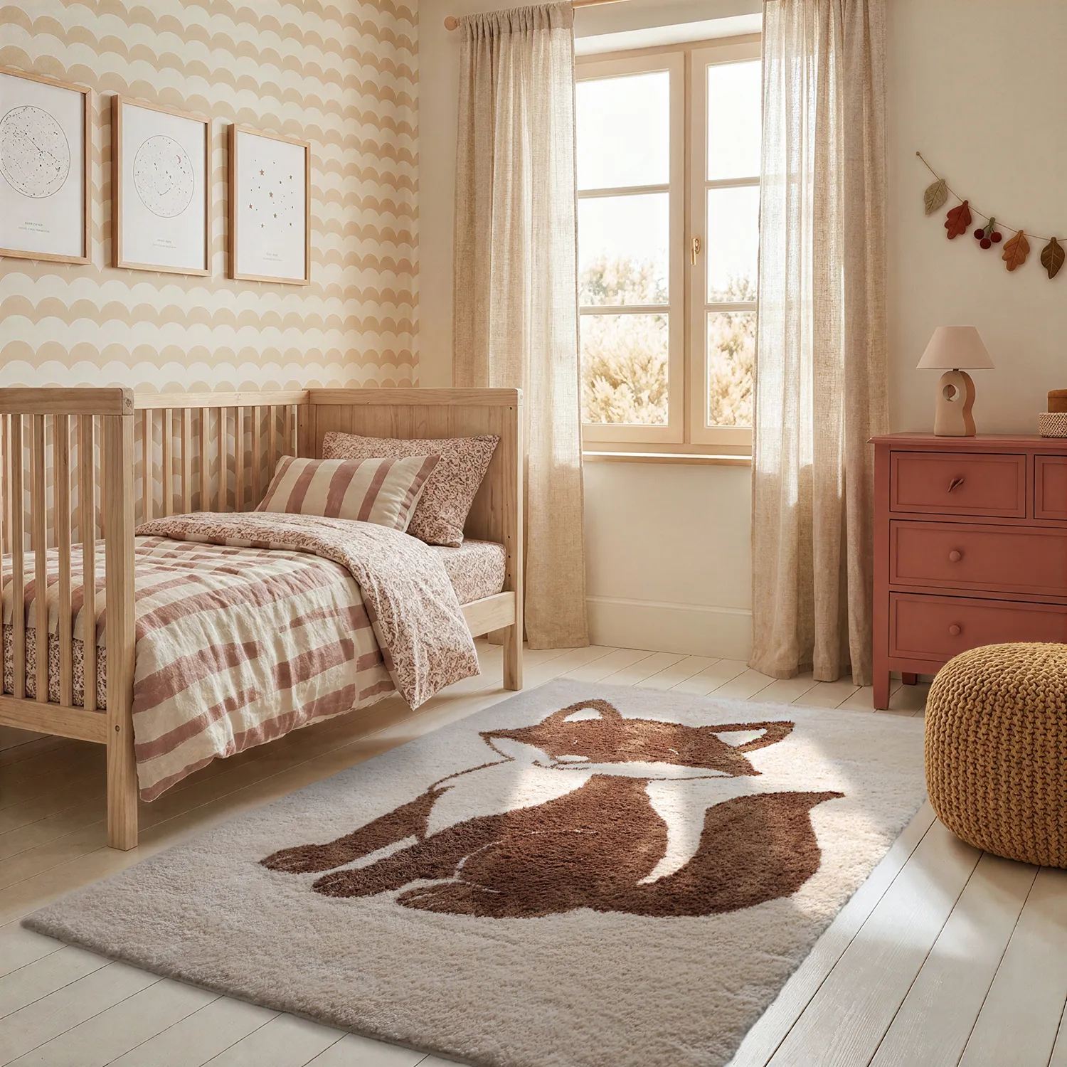 Children's Rug - Soft Fox (cream/brown)