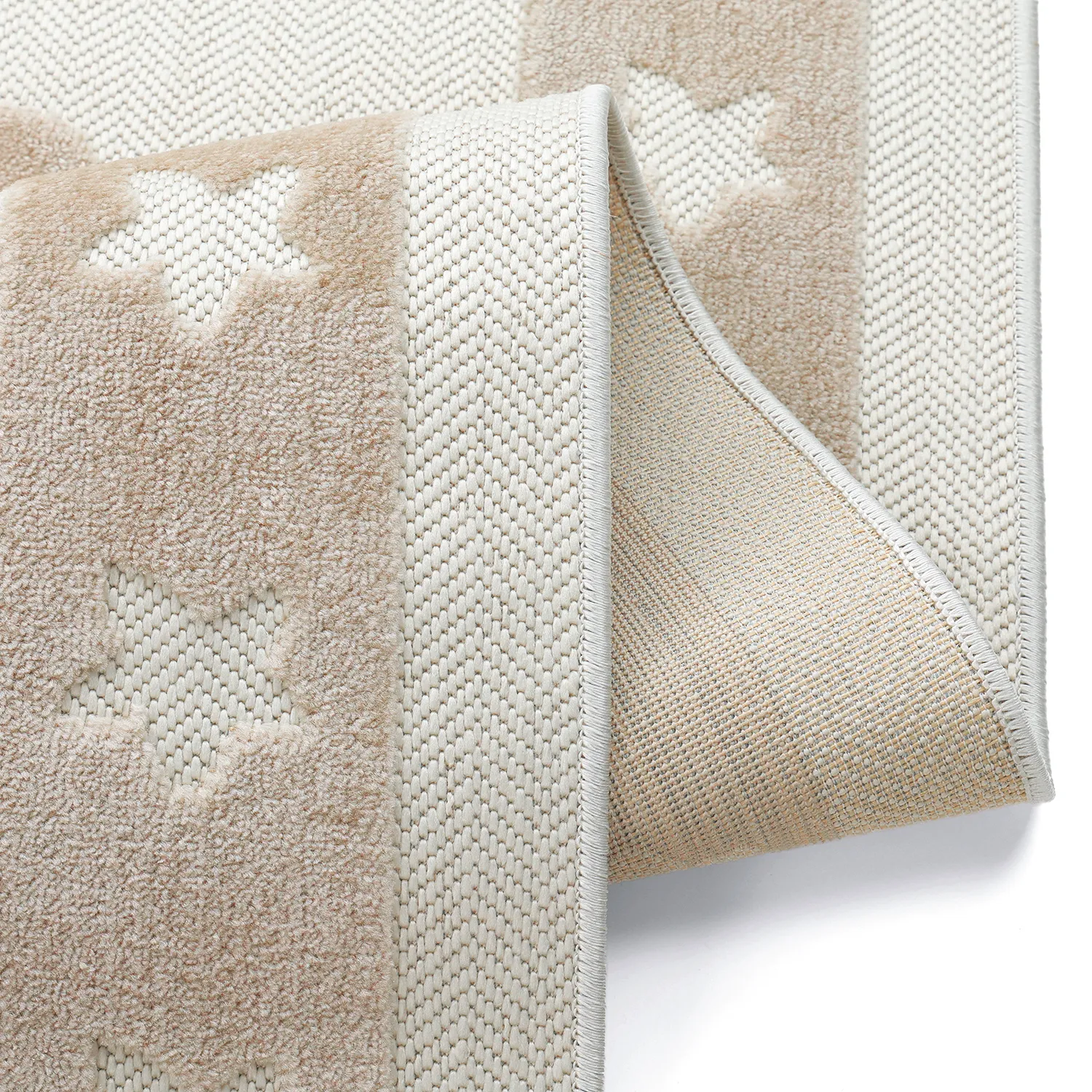Children's Rug - Star Frame (cream/brown)