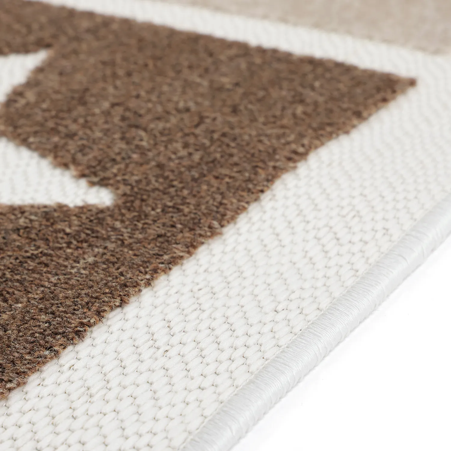 Children's Rug - Star Grid (cream/brown)