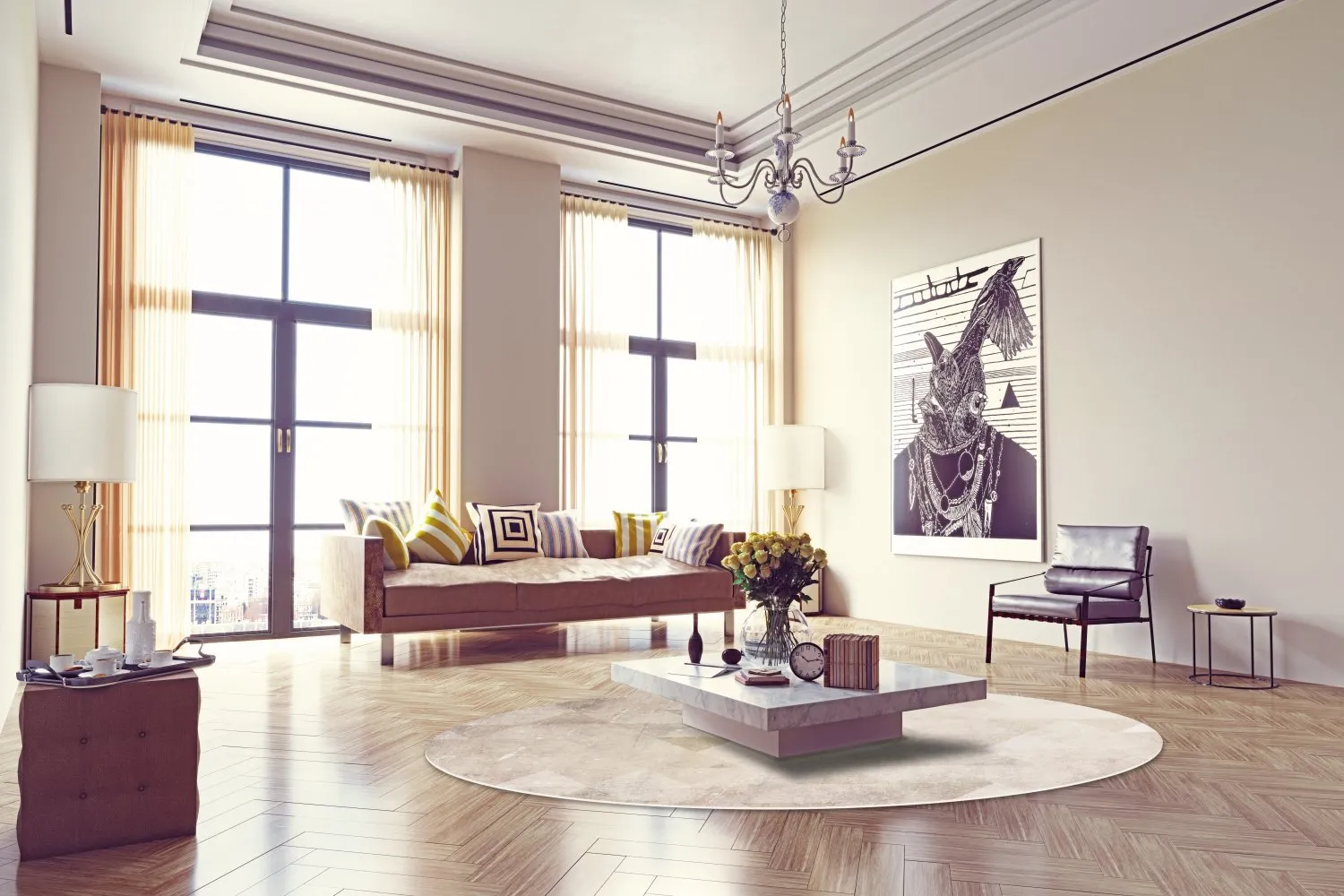 Round rug - Porto (beige)