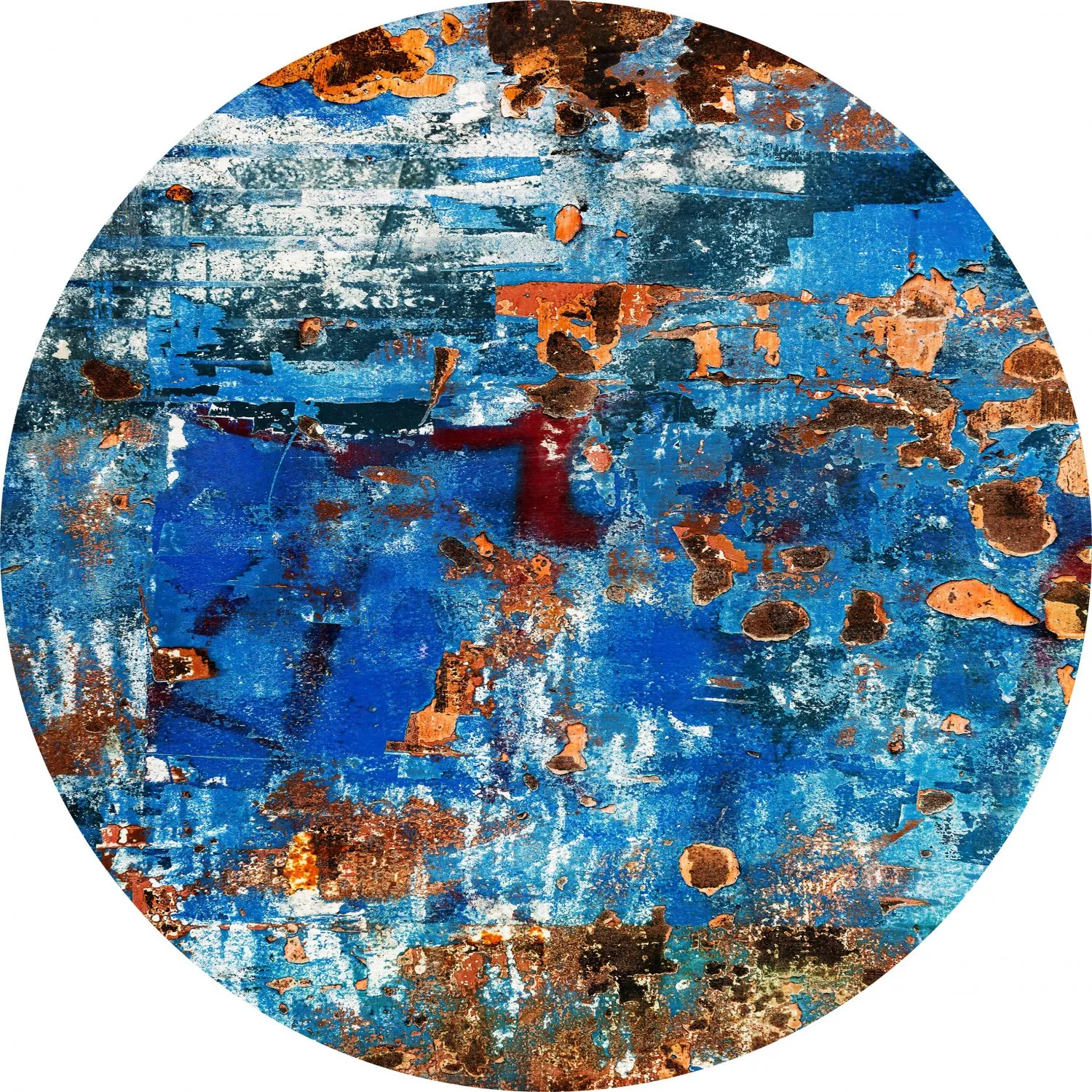 Round rug - Rillo (blue)