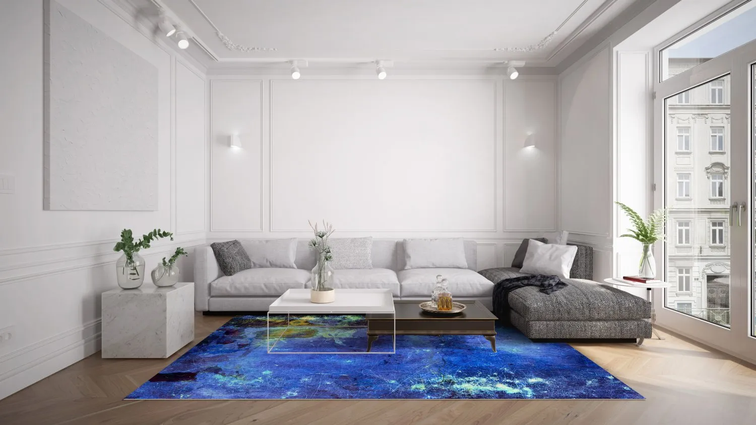 Wilton rug - Gallo (blue)