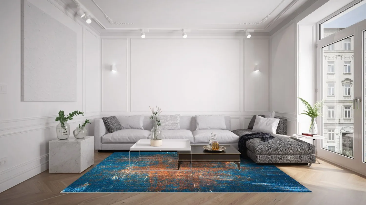 Wilton rug - Tierzo (blue)