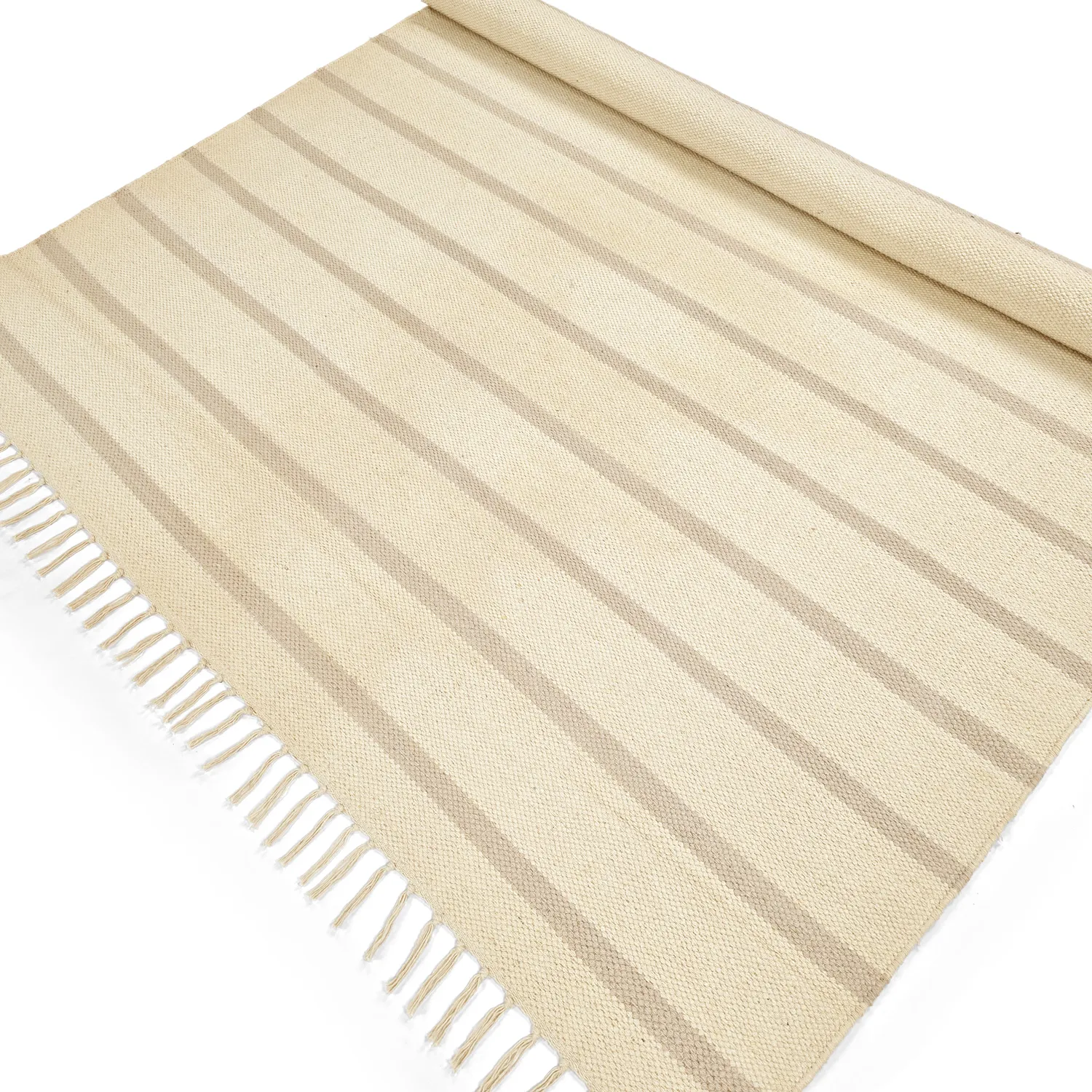 Cotton rug - Helle (offwhite/grey)