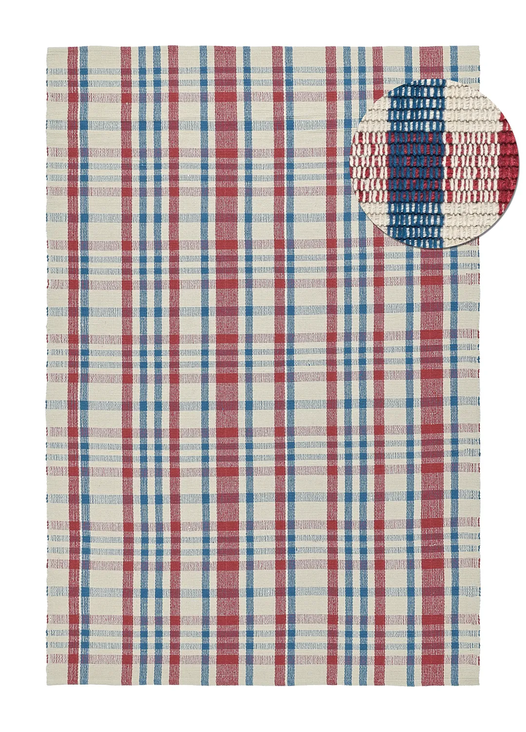 Cotton rug - Husvik (cream/multi)