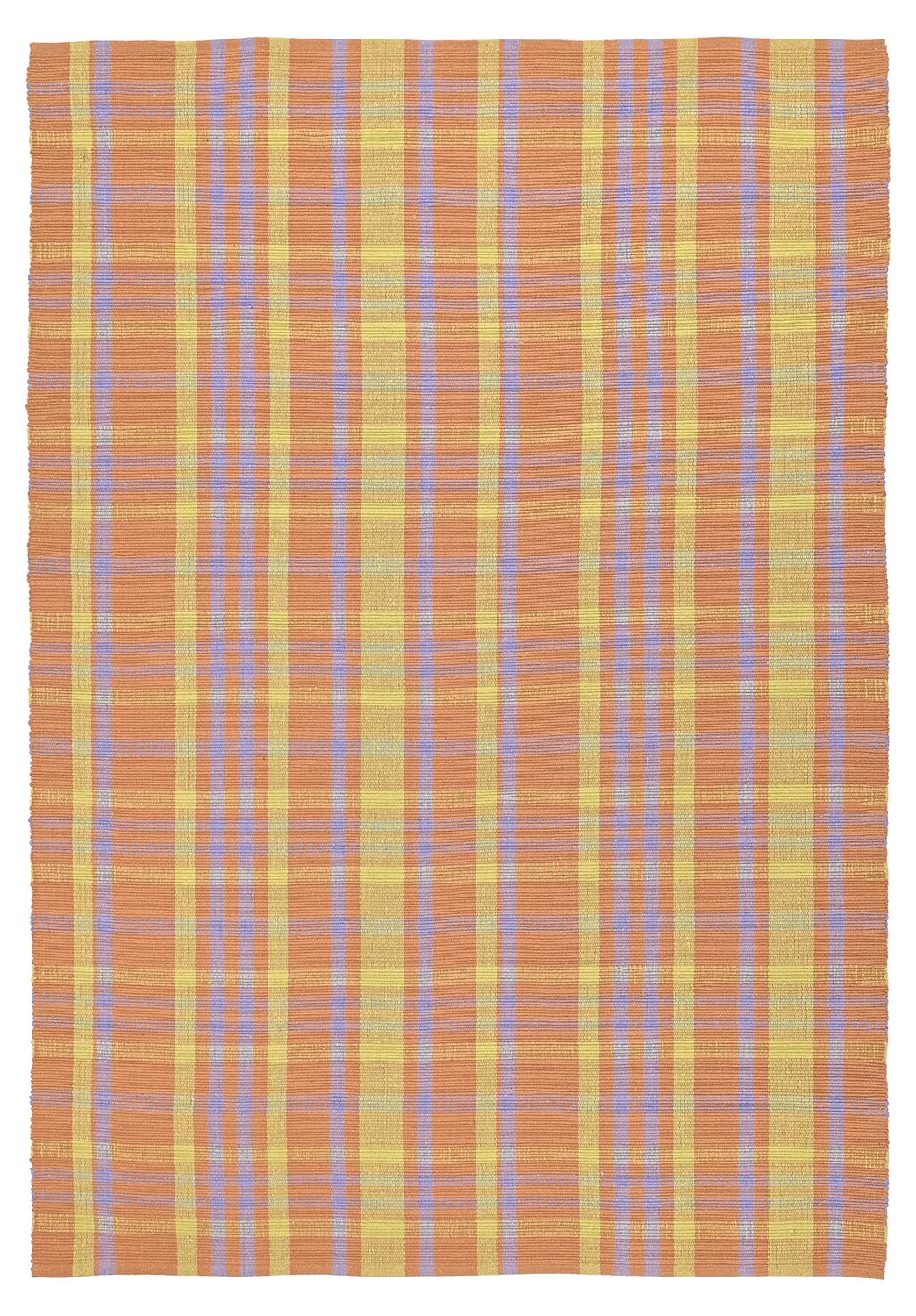 Cotton rug - Husvik (coral/multi)