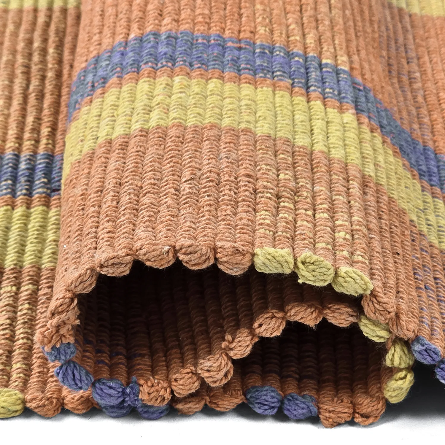 Cotton rug - Husvik (coral/multi)
