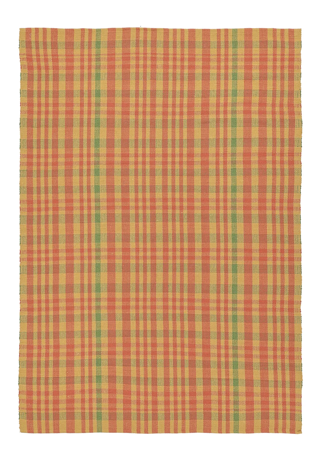 Cotton rug - Husvik (mustard/multi)