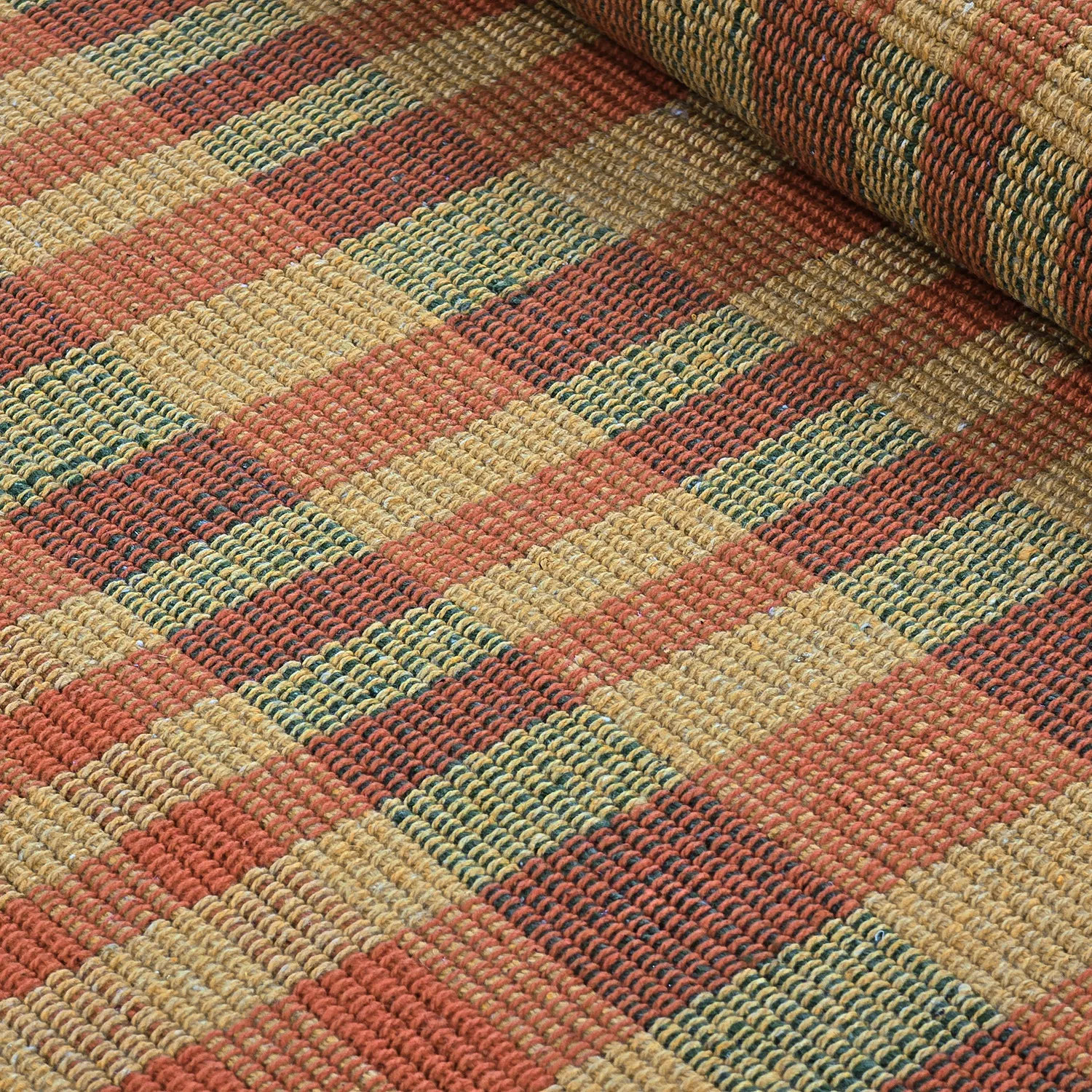 Cotton rug - Husvik (mustard/multi)