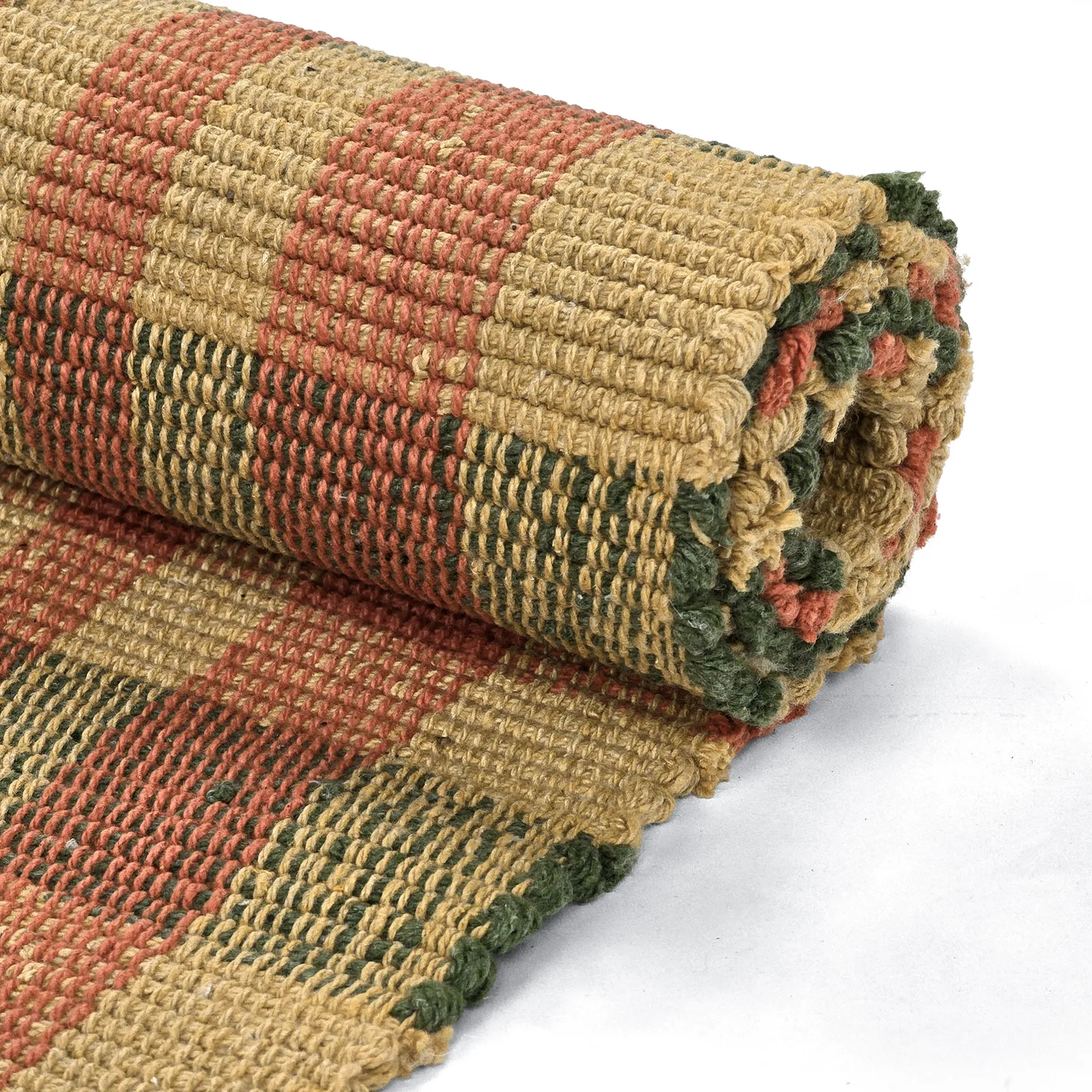 Cotton rug - Husvik (mustard/multi)