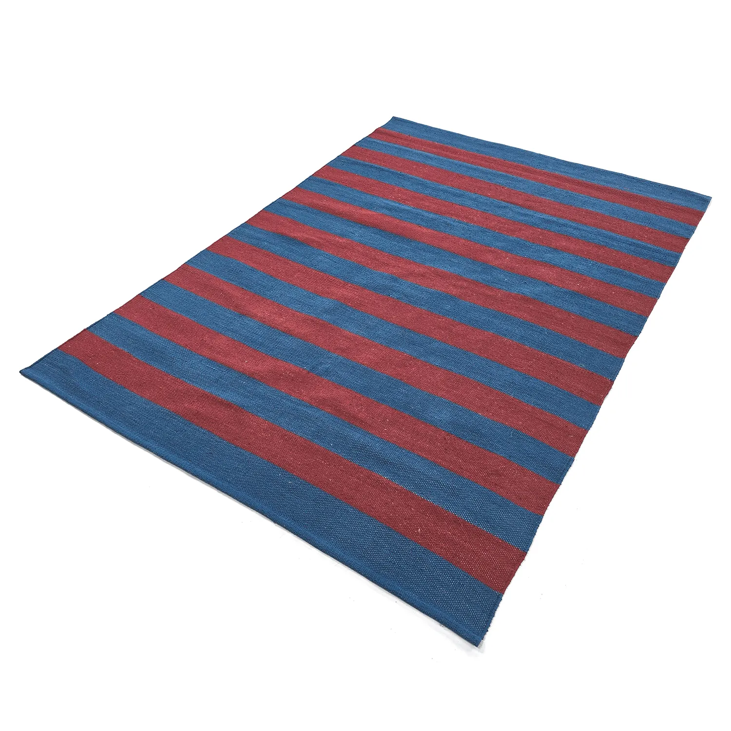 Cotton rug - Nilo (red/blue)