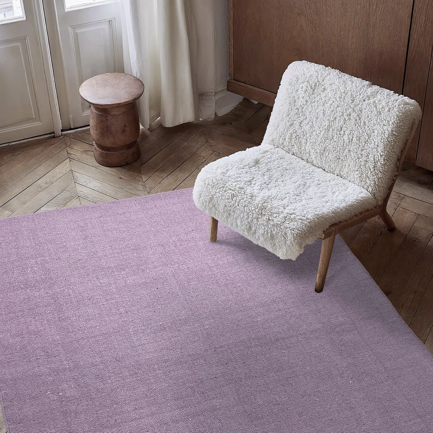 Cotton rug - Rigolet (light purple)