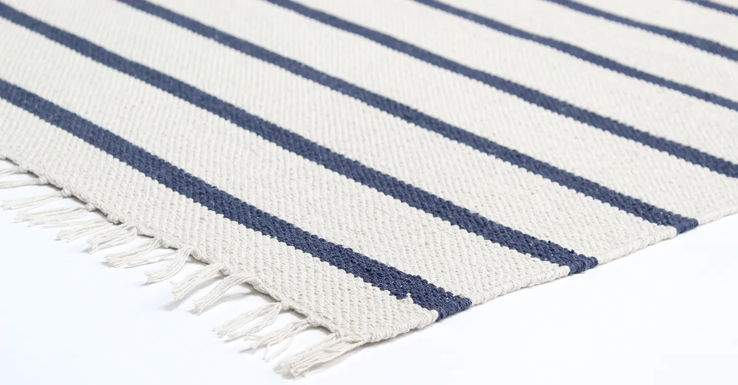 Cotton rug - Helle (blue)
