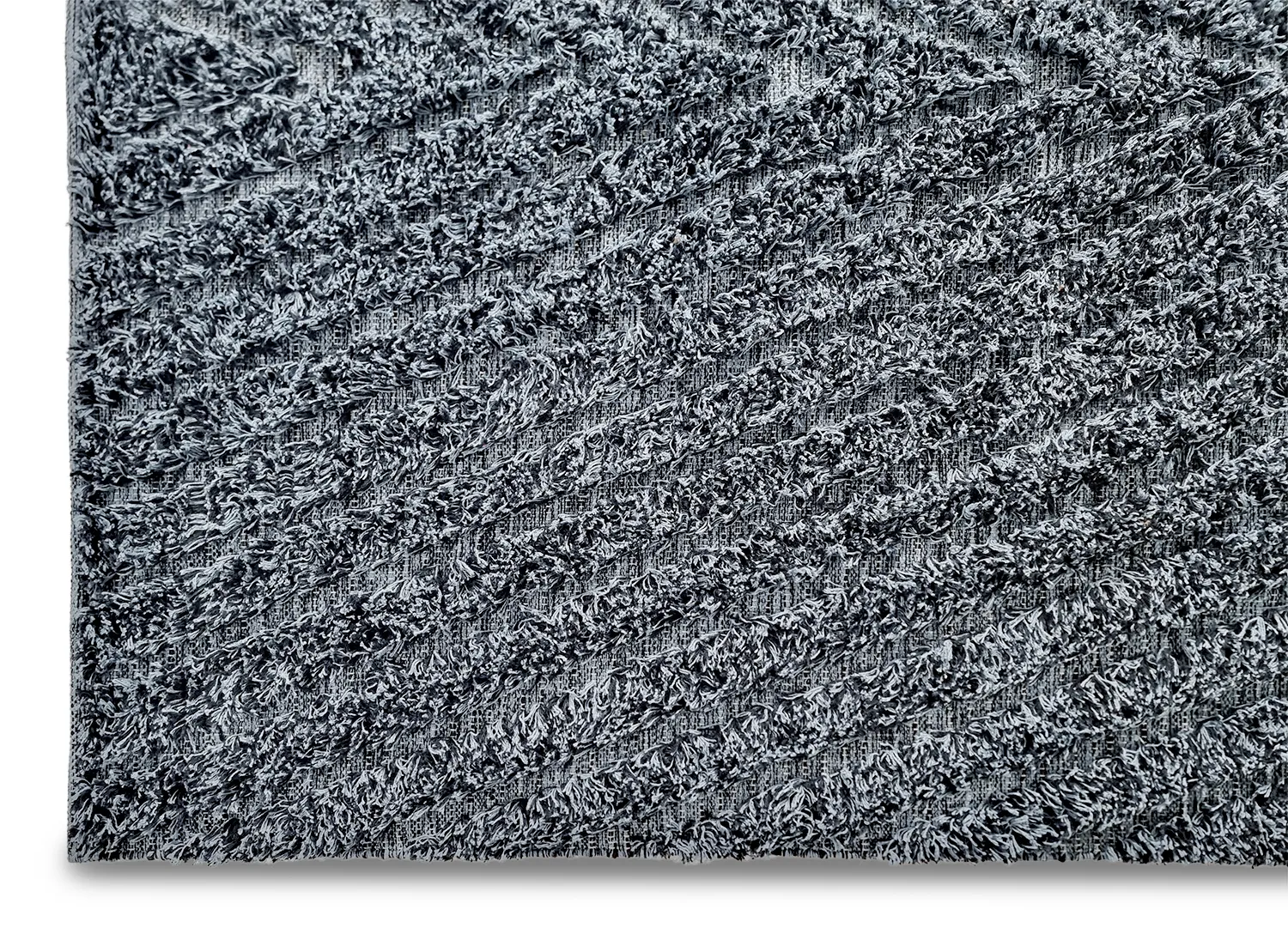 Shaggy rugs - Kendra Natural Cotton Shaggy (grey/black)