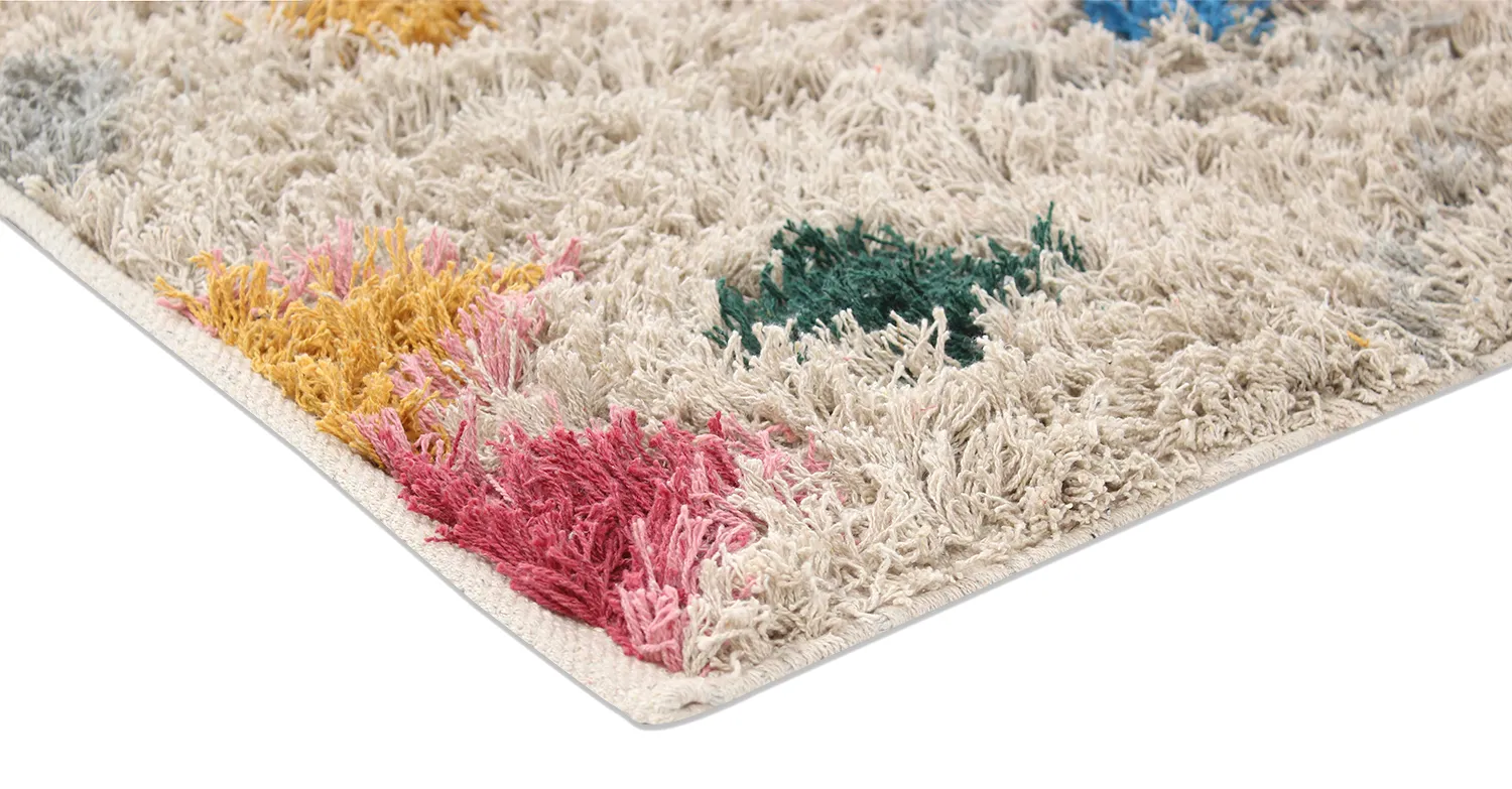 Shaggy rugs - Marden Natural Cotton Shaggy (beige/multi)