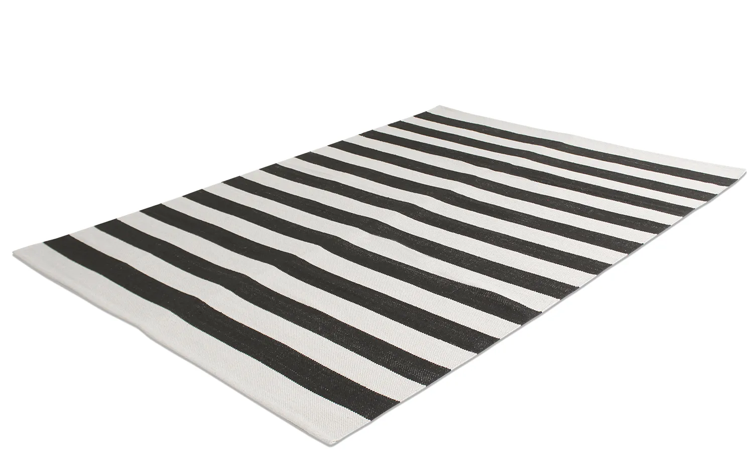 Cotton rug - Nilo (black/white)