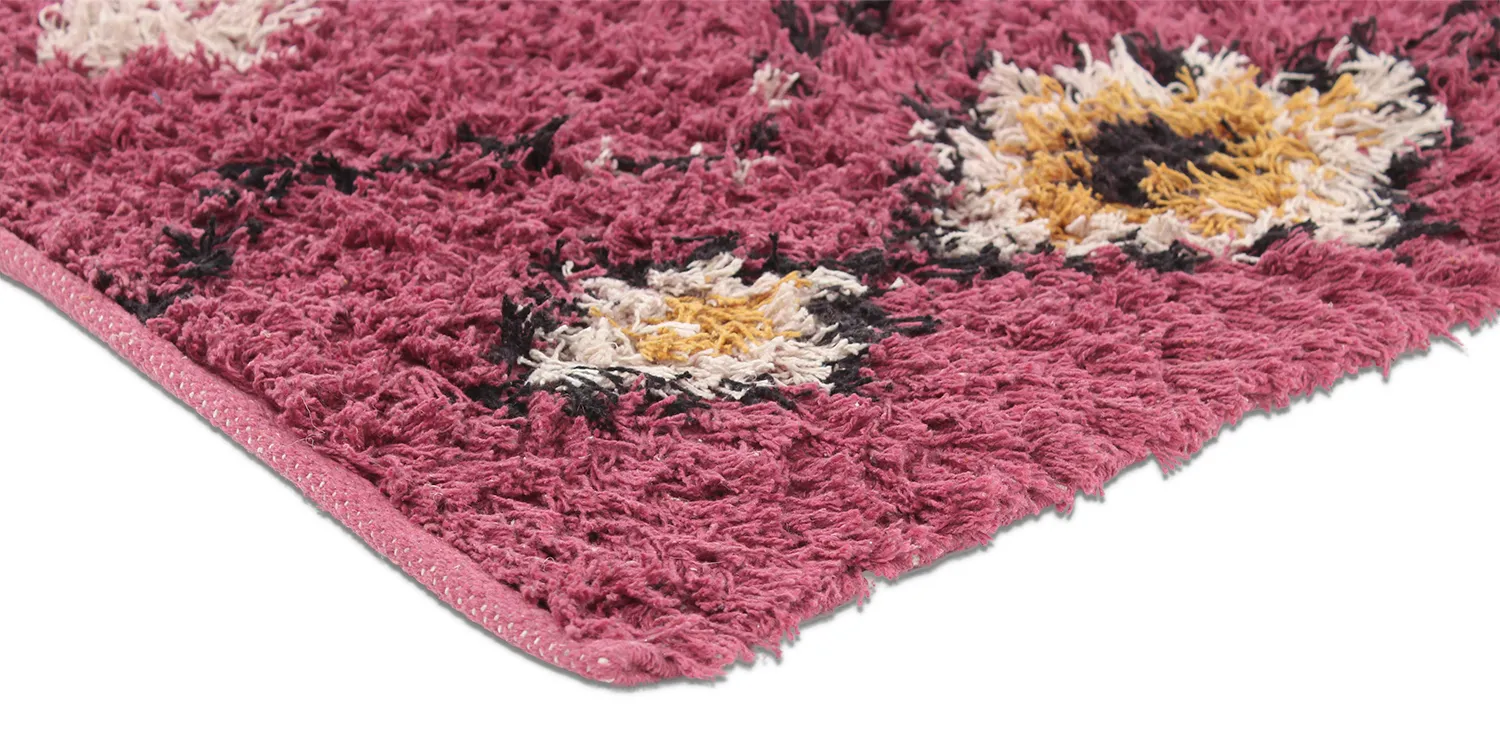 Shaggy rugs - Nyle Natural Cotton Shaggy (pink/multi)