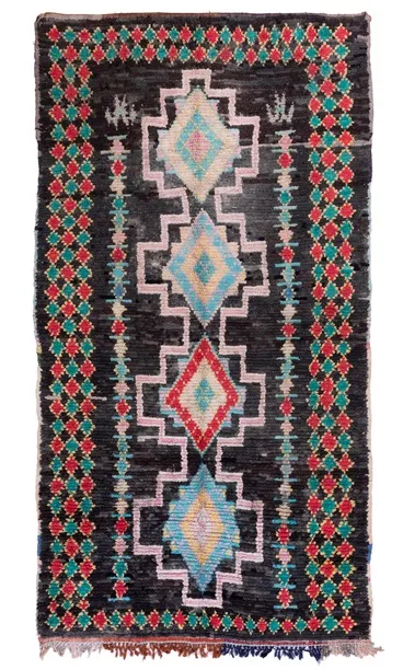 Moroccan Berber rug Boucherouite 310 x 160 cm