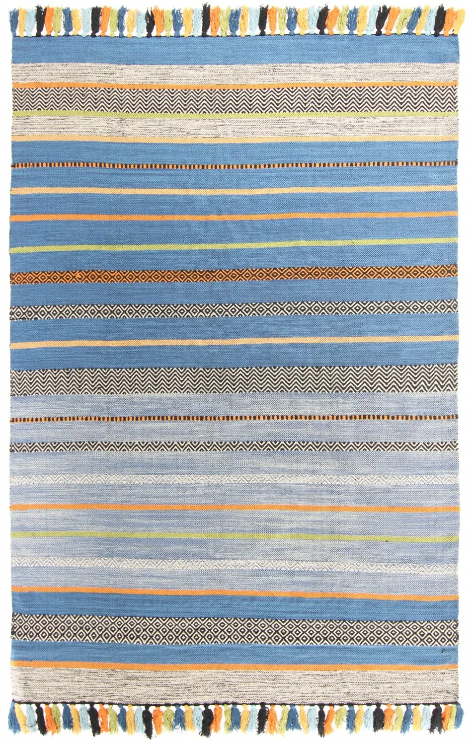 Cotton rug - Bouira (blue/multi)