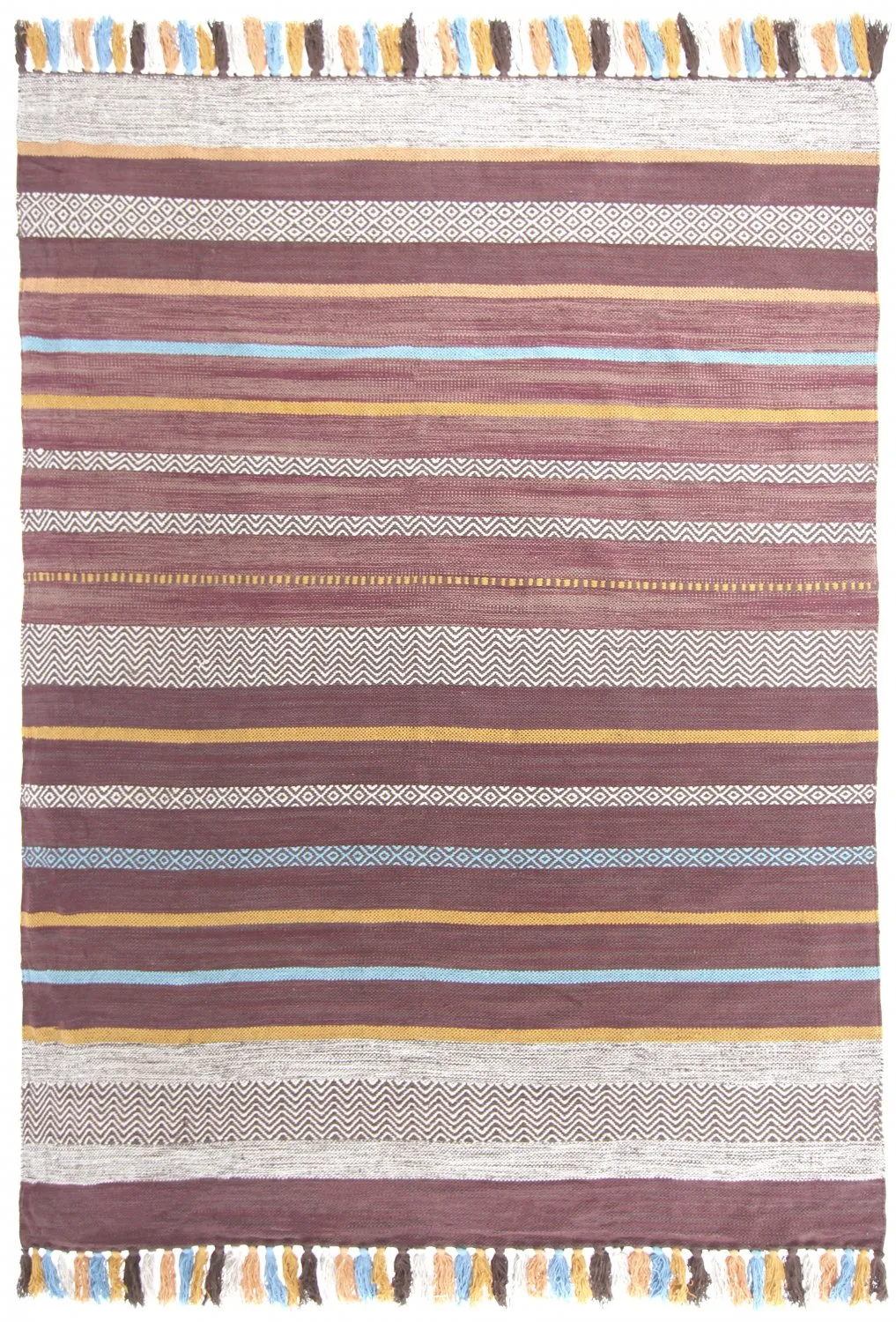 Cotton rug - Bouira (brown/multi)