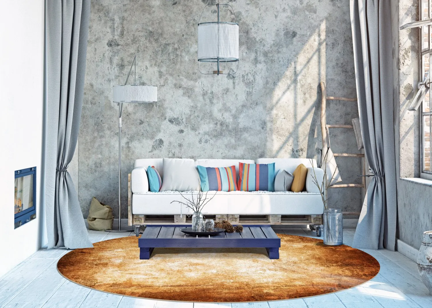 Round rug - Rimini (brown)