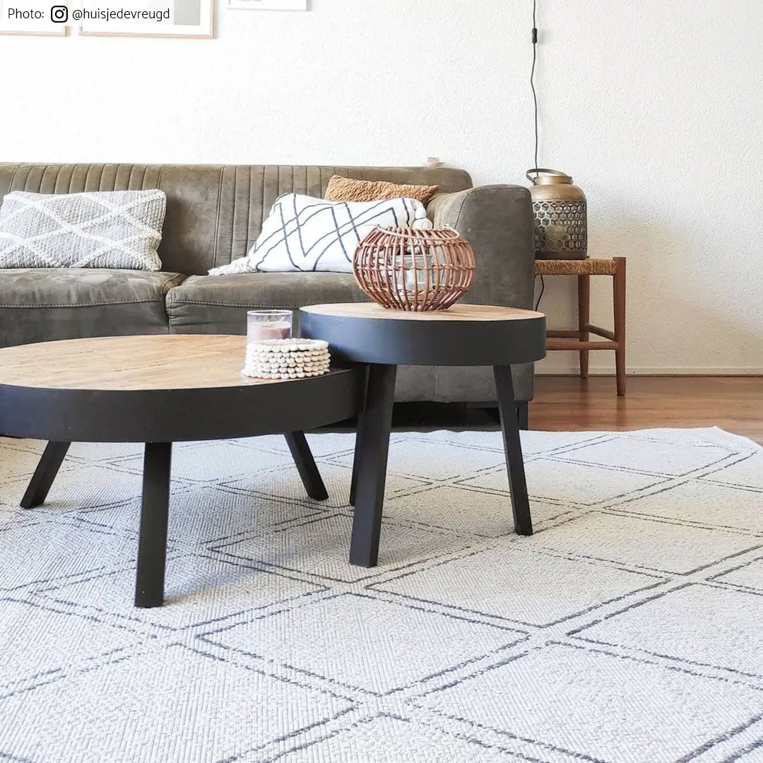 Indoor/Outdoor rug - Brussels Diamond (white)