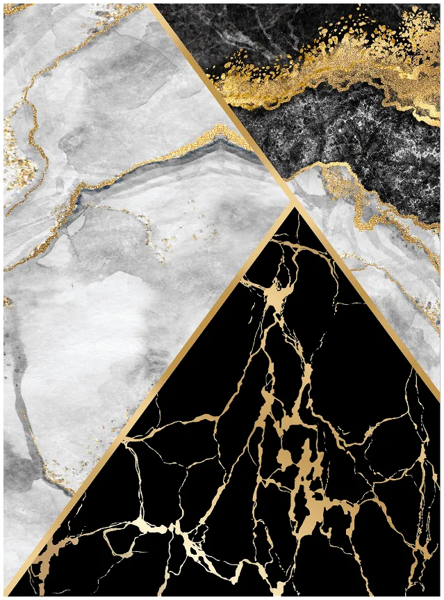 Wilton rug - Cassa (grey/black/gold)