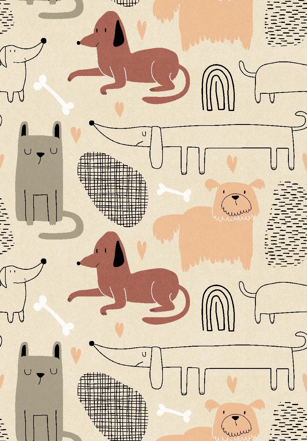 Childrens rugs - Cats and dogs (multi)