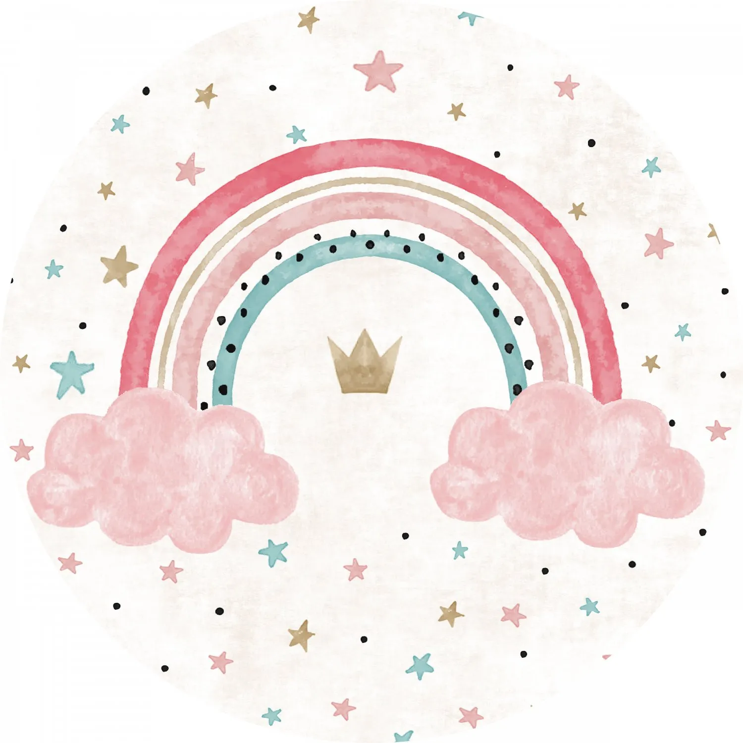 Round rug - Rainbow (multi)