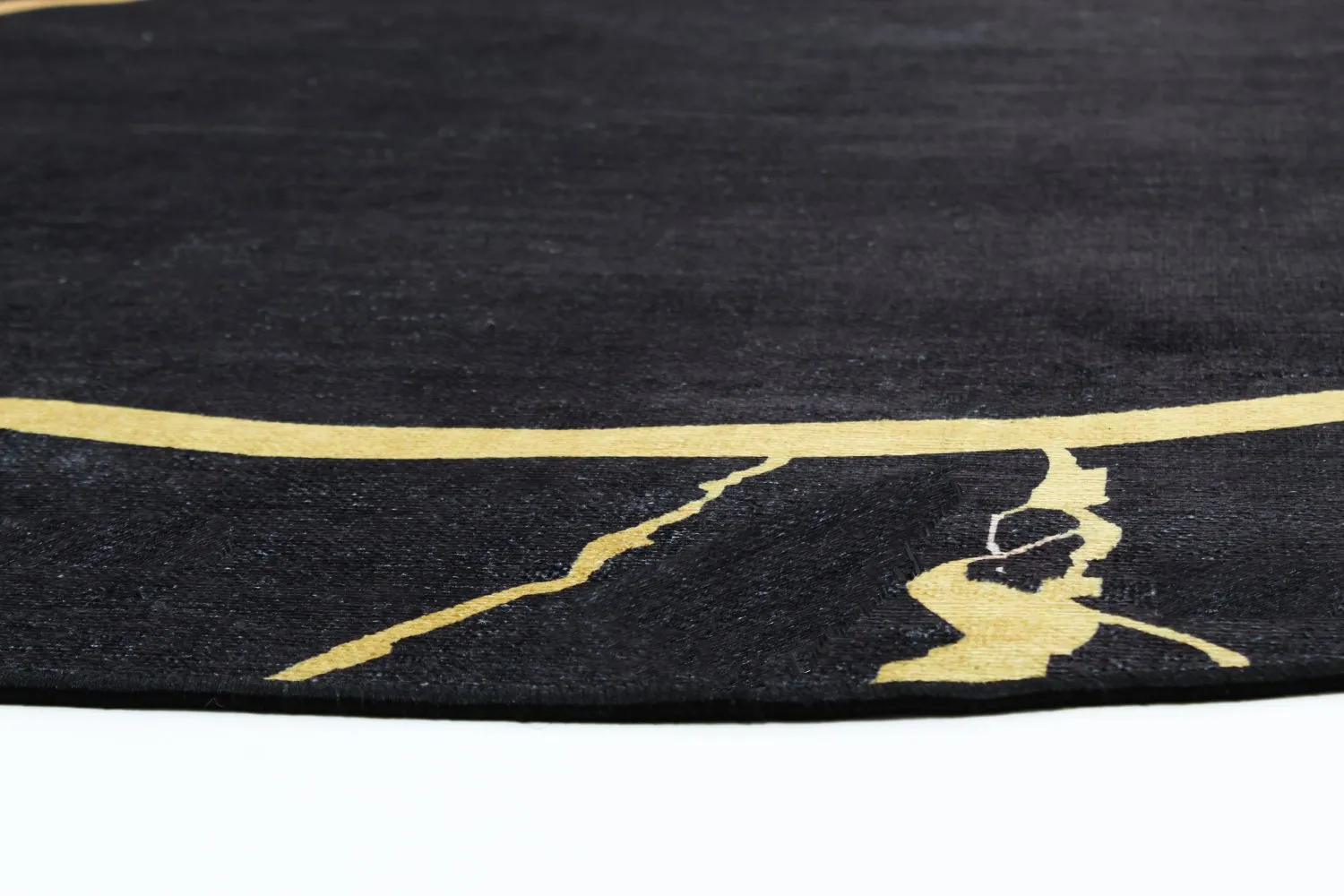 Round rug - Cerasia (black/gold)