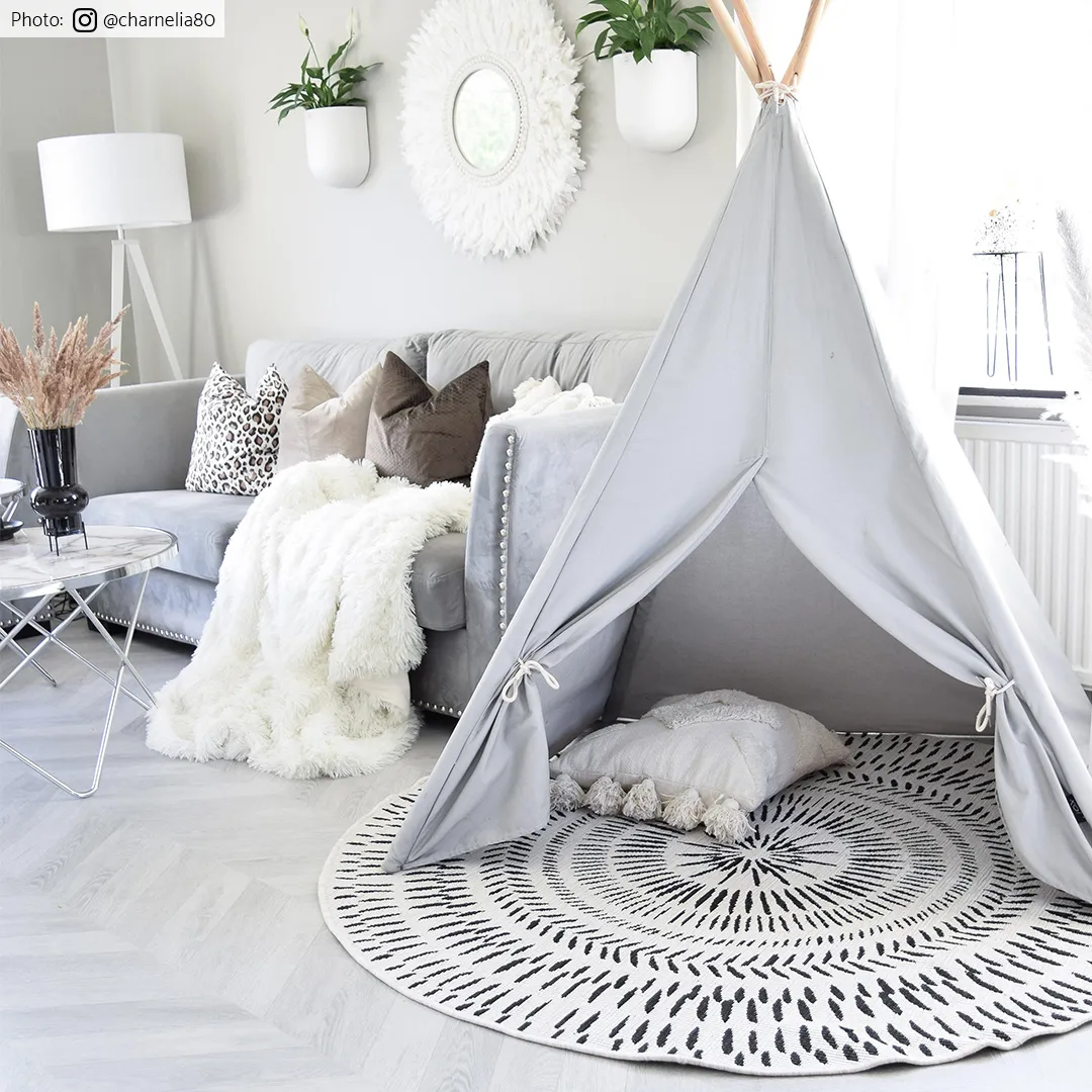 Round rug - Brussels Night (grey)
