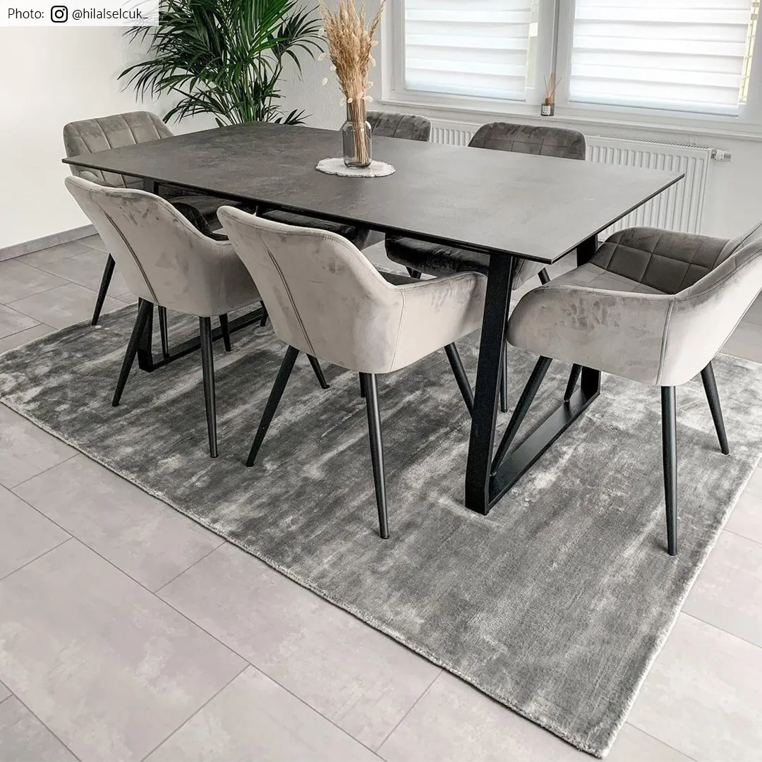Viscose rug - Jodhpur Special Luxury Edition (grey)